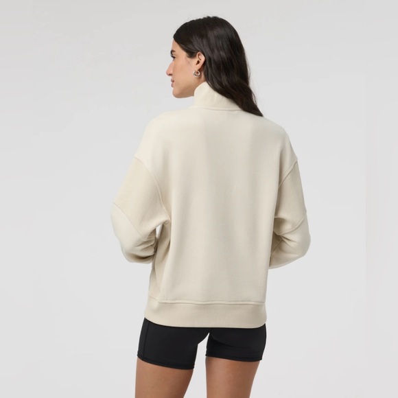 Vuori Cream Half-Zip Sweatshirt - Picture 4 of 15